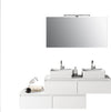 Composizione Bagno 160cm Con Doppio Lavabo, Cassetti E Specchio Con Lampada Casa e cucina/Bagno/Mobili da bagno/Mobiletti con lavabo Shopbagno.it - Roma, Commerciovirtuoso.it