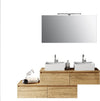 Composizione Bagno 160cm Con Doppio Lavabo, Cassetti E Specchio Con Lampada Casa e cucina/Bagno/Mobili da bagno/Mobiletti con lavabo Shopbagno.it - Roma, Commerciovirtuoso.it