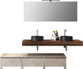 Composizione Bagno 180cm Con Doppio Lavabo Nero, Cassetti E Specchio Casa e cucina/Bagno/Mobili da bagno/Mobiletti con lavabo Shopbagno.it - Roma, Commerciovirtuoso.it