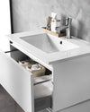 Composizione Bagno Sospesa 100cm Con Cassetto, Vano a Giorno, Specchio e Lampada Casa e cucina/Bagno/Mobili da bagno/Mobiletti con lavabo Shopbagno.it - Roma, Commerciovirtuoso.it