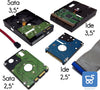 Composizione Hdd Hard Disk interni per Pc Desktop e Notebook - 2,5 e 3,5 collegamenti Sata e Ide a scelta vari formati e capacità - Usati SATA 3,5,160GB