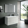Composizione Mobile Bagno 100cm Sospeso Due Cassetti e Specchio Con Lampada Casa e cucina/Bagno/Mobili da bagno/Mobiletti con lavabo Shopbagno.it - Roma, Commerciovirtuoso.it