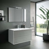 Composizione Mobile Bagno 90cm Sospeso Due Cassetti e Specchio Con Lampada Casa e cucina/Bagno/Mobili da bagno/Mobiletti con lavabo Shopbagno.it - Roma, Commerciovirtuoso.it
