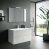 Composizione Mobile Bagno 90cm Sospeso Due Cassetti e Specchio Con Lampada Casa e cucina/Bagno/Mobili da bagno/Mobiletti con lavabo Shopbagno.it - Roma, Commerciovirtuoso.it