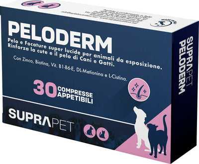 Compresse-Per-Lucentezza-Del-Pelo-Di-Cane-E-Gatto-30-Compresse-Suprapet-Pelo-E-Cute-A-Base-Di-Biotina,-Zinco,-Vitamine-B,-Metionina-E-Cistina-Per-Il-Benessere-E-La-Lucentezza-Del-Pelo---Mangime-Complementare