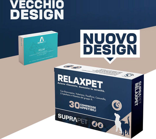 Compresse-Rilassanti-Per-Cani-Suprapet-Relax-Calmante-Per-Cani-30-Compresse-Appetibili---Rilassante-Naturale-Contro-Stress-E-Paura-Con-L-triptofano,-Vitamine-B,-Valeriana,-Passiflora,-Biancospino,-Zenzero