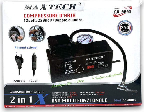 Compressore Ad Aria 35lt 12v/220v Adattatori Inclusi Max 17bar Co-ar03 Portatile Casa, arredamento e bricolage > Bricolage e fai da te > Elettroutensili > Compressori Trade Shop italia - Napoli, Commerciovirtuoso.it