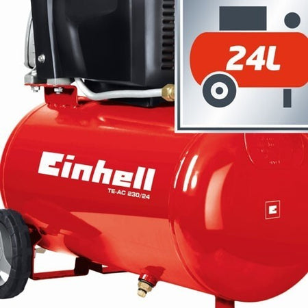 COMPRESSORE ARIA 24 LT EINHELL TE-AC 230/24 EXPERT MOTORE 2HP 230 LT/MIN. Fai da te/Utensili elettrici e a mano/Utensili elettrici/Compressori d'aria Trade Shop italia - Napoli, Commerciovirtuoso.it