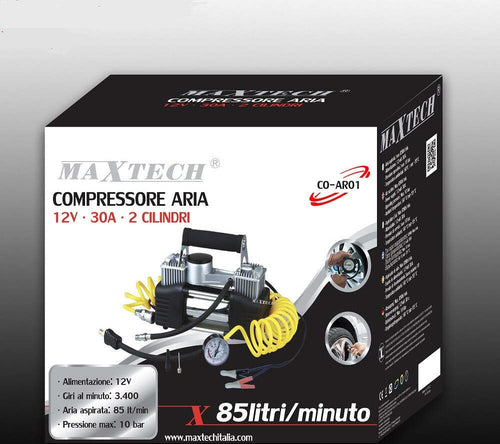 Compressore Aria Portatile 85lt/min 12v Silenziato 30a 10bar Auto Moto Maxtech Co-ar01 Fai da te/Utensili elettrici e a mano/Utensili elettrici/Compressori d'aria Trade Shop italia - Napoli, Commerciovirtuoso.it