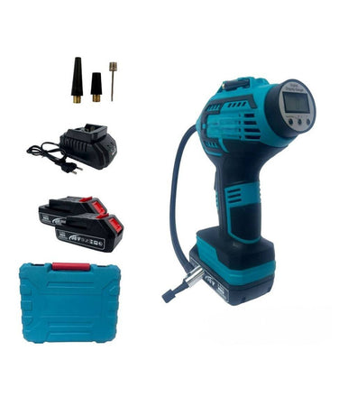Compressore Aria Portatile Doppia Batteria Litio 36 V Digitale Ruote Auto Moto