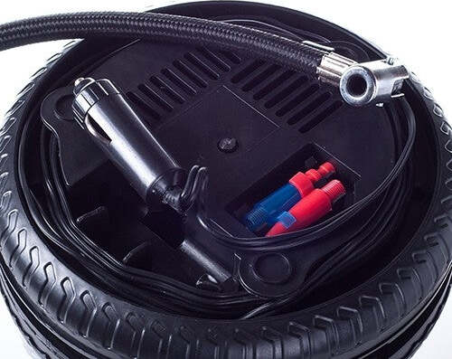 COMPRESSORE D'ARIA A FORMA DI RUOTA GONFIA VELOCEMENTE PNEUMATICI BICI AUTO MOTO  Trade Shop italia - Napoli, Commerciovirtuoso.it