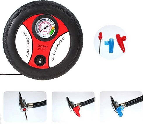 COMPRESSORE D'ARIA A FORMA DI RUOTA GONFIA VELOCEMENTE PNEUMATICI BICI AUTO MOTO  Trade Shop italia - Napoli, Commerciovirtuoso.it
