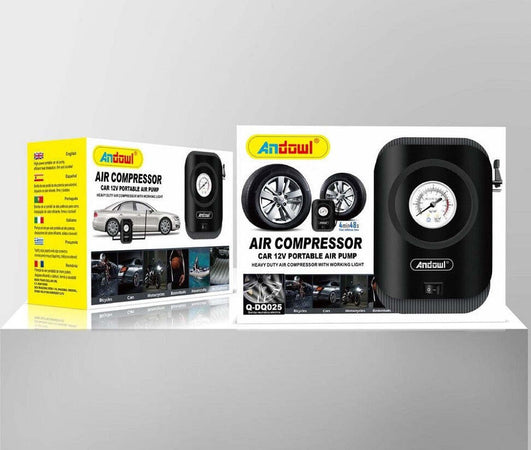 Compressore D'aria Pompa Per Auto 120w Cavo Accendisigari 12v Manometro Q-dq025 Auto e Moto/Cerchioni e pneumatici/Accessori e parti/Compressori portatili Trade Shop italia - Napoli, Commerciovirtuoso.it