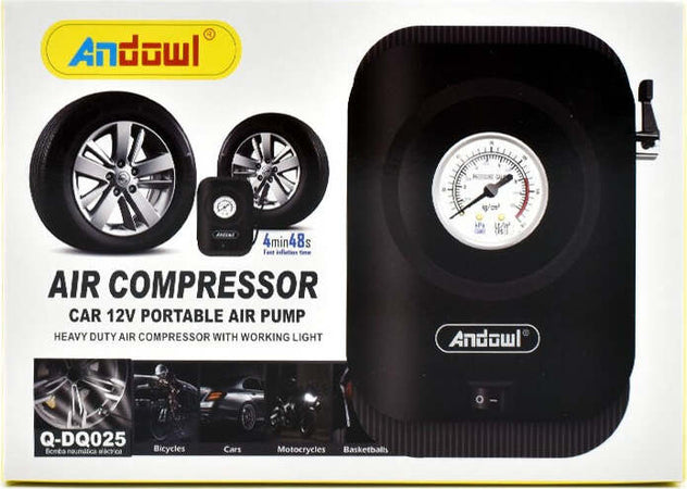 Compressore D'aria Pompa Per Auto 120w Cavo Accendisigari 12v Manometro Q-dq025 Auto e Moto/Cerchioni e pneumatici/Accessori e parti/Compressori portatili Trade Shop italia - Napoli, Commerciovirtuoso.it