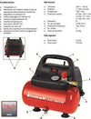COMPRESSORE PORTATILE 6 LT EINHELL TH-AC 190/6 OF MOTORE 1,5 HP Fai da te/Utensili elettrici e a mano/Utensili elettrici/Compressori d'aria Trade Shop italia - Napoli, Commerciovirtuoso.it
