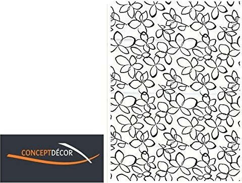 CONCEPT-DECOR---TENDA-A-PACCHETTO-CON-BINARIO-INCLUSO-COLORE-BIANCO-CON-FIORE-100X175