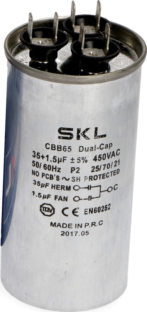 CONDENSATORE PER REFRIGERAZIONE CONDIZIONATORE 35+1.5 µF 450V Commercio Industria e Scienza/Impianti elettrici/Componenti passivi/Condensatori Rossi Ricambi - Venetico Marina, Commerciovirtuoso.it