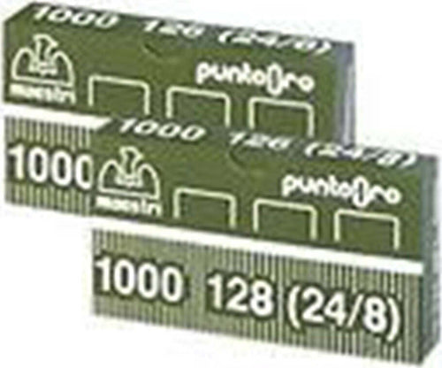 PUNTI 128 24/8 PZ2000 ROMEO MAESTRI FINITURA ORO Cancelleria e prodotti per ufficio/Archivio ufficio e accessori per scrivania/Spillatrici e perforatrici/Graffette Trade Shop italia - Napoli, Commerciovirtuoso.it