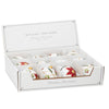 Palline per albero di Natale in vetro decorate colore bianco con glitter Ø 8 cm