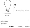 Confezione-10-Lampadine-Gea-Led-GLA231-E27-12W-LED-6500°K-1120LM-200°-luce-freddissima-plastica-opale-diffusa-lampadina-goccia