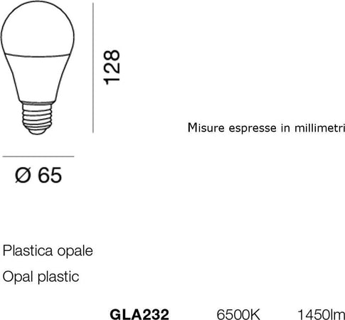 Confezione-10-Lampadine-Gea-Led-GLA232-E27-15W-LED-6500°K-1450LM-200°-luce-freddissima-plastica-opale-diffusa