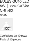 Confezione-10-Lampadine-Gea-Led-GLA242-N-5W-420lm-GU10-100°