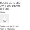 Confezione-10-Lampadine-Gea-Led-GLA243C-7W-a-590lm-LED-GU10-38°-attacco-baionetta-luce-concentrata