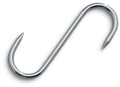 Confezione 10 Pezzo Di Ganci Da Macellaio Per Appendere Tutto Inox Mm 140X6 Ausonia - 58307
