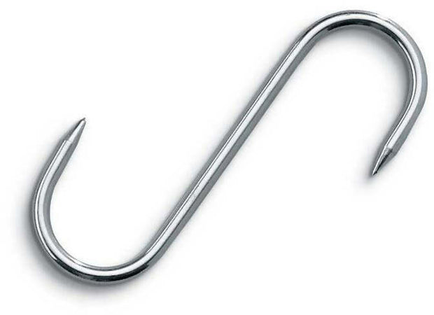 Confezione 10 Pezzo Di Ganci Da Macellaio Per Appendere Tutto Inox Mm 80X4 Ausonia - 58300