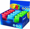 Confezione-12-Pezzi-Temperamatite-Temperino-V-Blade-2-Colorato-Con-Contenitore