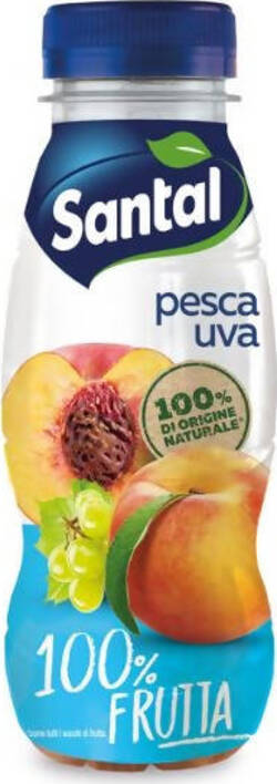 Confezione 12 pz Pesca Uva 100% Frutta 250 ml Santal fardello da 12 bottigliette succo Non solo caffè online - Albano Laziale, Commerciovirtuoso.it