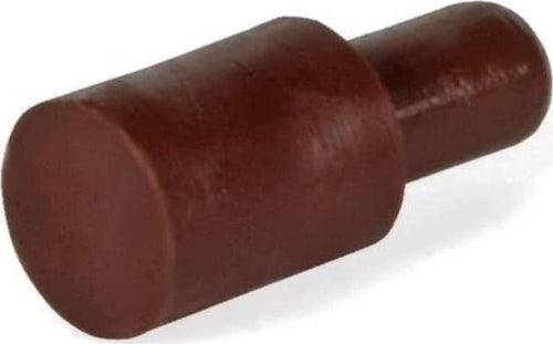 CONFEZIONE-16-PEZZI---MENSOLINE-REGGIPIANI-IN-NYLON---CON-PERNO-Ø5MM---COLORE-MARRONE