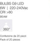 Confezione-20-Lampadine-Gea-Led-GLA361C-G9-LED-665LM-luce-diffusa