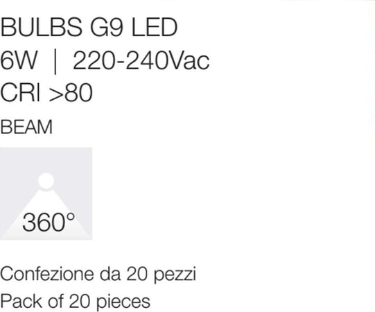 Confezione-20-Lampadine-Gea-Led-GLA361C-G9-LED-665LM-luce-diffusa
