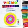 Confezione-24-Pennarelli-Colorati-Scuola-Disegno-Bambini-Con-Punta-Sottile-Fine
