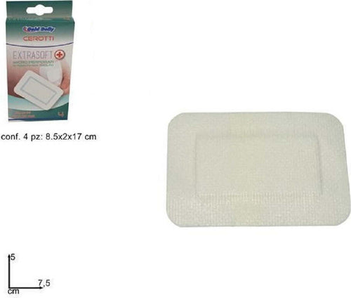 Confezione 4 Pezzi Cerotti Garzati Adesivi Con Garza Sterile Medicazione 5x7,5cm Salute e Bellezza > Cura della Persona Trade Shop italia - Napoli, Commerciovirtuoso.it