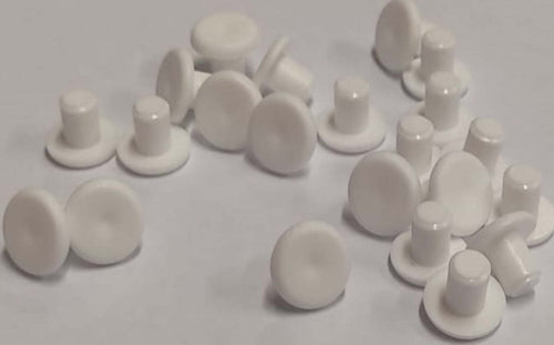 CONFEZIONE-40-PEZZI---PARACOLPI-IN-PLASTICA-MORBIDI-BIANCHI-Ø5MM