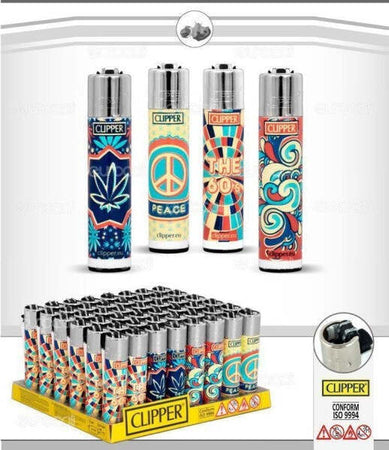 Confezione-48-Pz-Accendini-Ricaricabili-Clipper-The60s-Limited-Edition