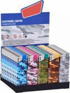 Confezione-50-Pezzi-Accendini-Elettronici-Ricaricabili-Prof-Camouflage-Militare