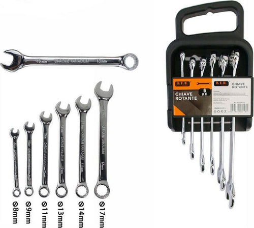 Confezione 6 Pezzi Chiave Inglese Combinata Cricchetto Anello Varie Misure 07458 Casa, arredamento e bricolage > Bricolage e fai da te > Utensili Manuali > Chiavi da Lavoro Trade Shop italia - Napoli, Commerciovirtuoso.it