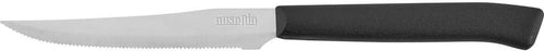 Confezione 6 Pezzi Coltello Bistecca Con Manico Plastica Nero Cm. 11 Ausonia - 61652