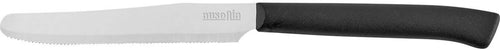 Confezione 6 Pezzi Coltello Tavola Con Manico Plastica Nero Cm. 11 Ausonia - 61651