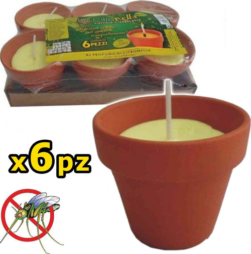 CONFEZIONE 6 PZ CITRONELLA COCCIO IN TERRACOTTA DIAMETRO 10 CM ANTIZANZARE Casa e cucina/Decorazioni per interni/Candele e portacandele/Candele/Candele in vasetto Trade Shop italia - Napoli, Commerciovirtuoso.it