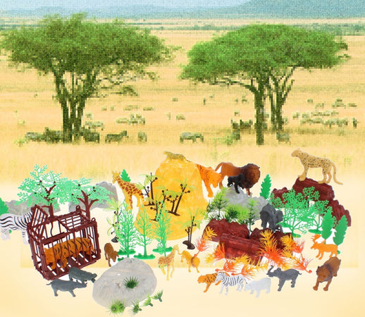 Confezione 75 Pz. Animali Per Bambini Sacchetto Contenitore Foresta Playset Giochi e giocattoli/Personaggi giocattolo/Animali Trade Shop italia - Napoli, Commerciovirtuoso.it