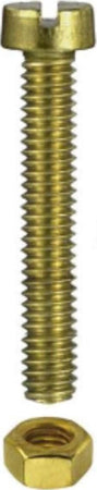 CONFEZIONE-DA-10-PEZZI---VITI-RADIO-FILETTATE-A-TESTA-CILINDICA-CON-DADO-2x10MM---IN-OTTONE