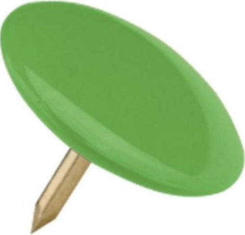 CONFEZIONE-DA-100-PEZZI---PUNTINE-DA-DISEGNO---COPERTURA-IN-PLASTICA-COLORE-VERDE