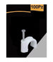 Confezione Da 100pz Fermacavo Ferma Cavi Da ø 7 Mm Colore Bianco Con Chiodo Fm-7