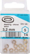 CONFEZIONE-DA-14-PEZZI---RONDELLE-3,2MM---IN-OTTONE