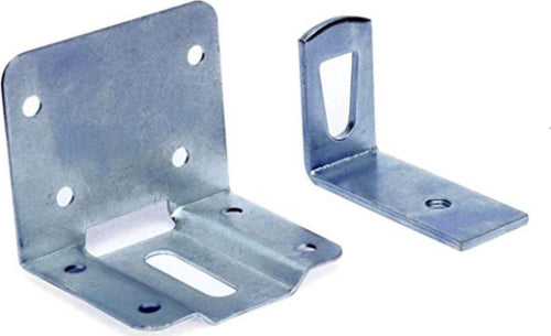CONFEZIONE-DA-2-PEZZI---LASTRINE-A-SQUADRA-CORTA-REGOLABILI-PER-FISSAGGIO-PENSILI---55x22MM---ZINCATE