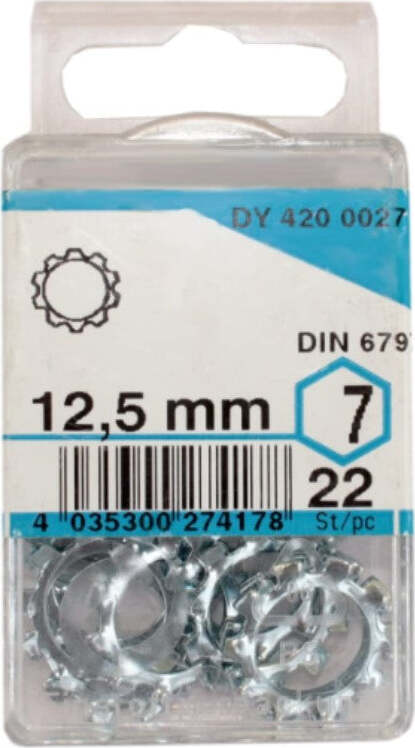 CONFEZIONE-DA-22-PEZZI---RONDELLE-DENTELLATE-IN-ACCIAIO-ZINCATO-12,5MM
